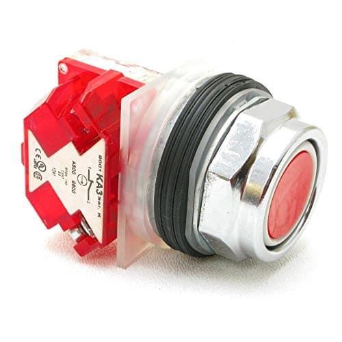 Pushbutton Switch With Full Guard, Momentary Non-Illuminated