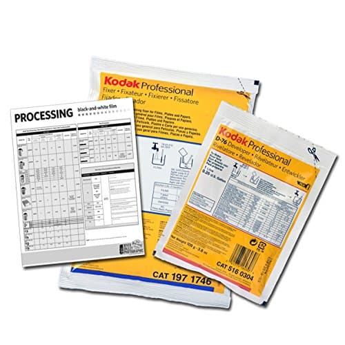 Black & White Film Developing Chemistry Combo with Basic Instructions & Times - Kodak D76 & Powdered Fixer