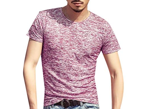 Colourful Men Notch Collar Long Sleeve Solid Loose Pullover Tunic Tees Top Pattern9 S