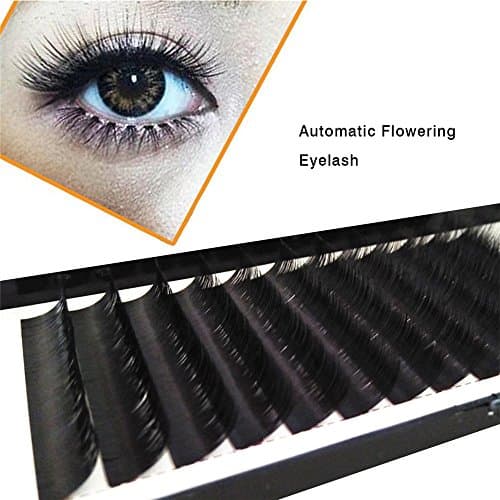 Automatic flowering Eyelash Extension,Permanent automatic spread Eyelashes,Save Time False Lashes ,Premium C crul Silk Mink Cilia,Mixed Length in One Lash Strip for Make up(12 Lines/Tray)