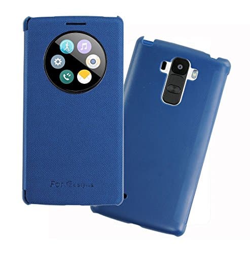 [Quick Window View] Smart View Protective Flip Cover Case Smart Sleep Wake Protection Rigid Shell Case for LG G Stylo/LG G4 Stylus (Navy)
