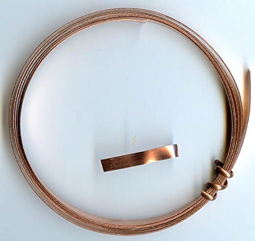 Solid Copper Wire Bezel/Strip 3/16" x 28 Gauge - 5 Feet From RawTreasures