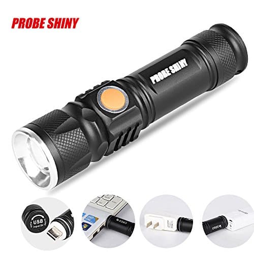 LED Torch LED Flashlight Adjustable Focus Handheld Flashlight Super Bright Adjustable LED Zoom 3000LM Mini USB Rechargeable Flashlight Torch Portable