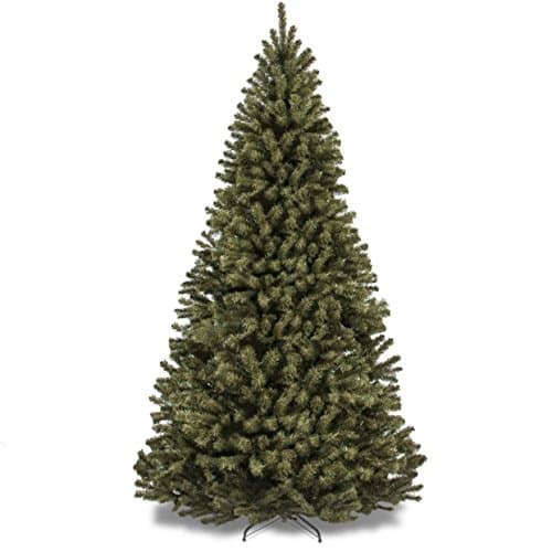 7.5FT Premium Spruce Hinged Artificial Christmas Tree Solid Metal Legs Stand 1346 Tips Indoor Home Office Apartment Holiday Season Christmas Décor Fresh Look Festive Atmosphere Flame Retardant