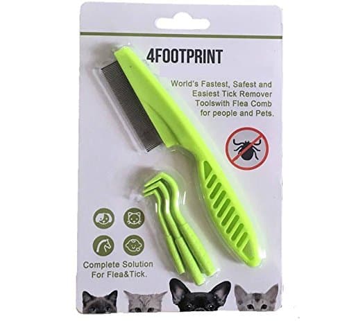 Tick Remover With Flea Comb - Remove Fleas For Your Pet With 3 Size Of Tick Remover, Grooming With Flea Comb - No Pain - Easily To Remove Fleas