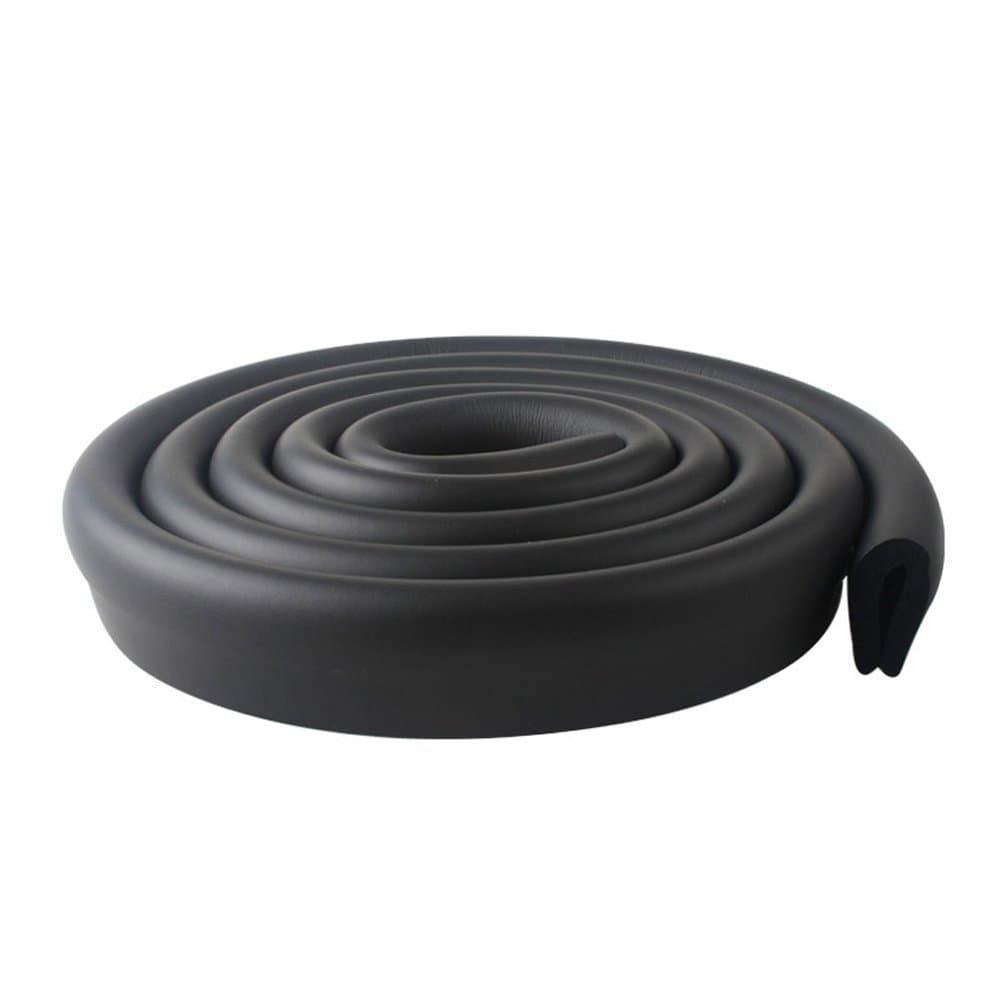 Kxtffeect U Shape Table Edge Protectors Premium High Density Foam Baby Safety Bumper Guard 2 Meters (6.5 FT) with 4 Meters(13 Ft) Tape (Black)