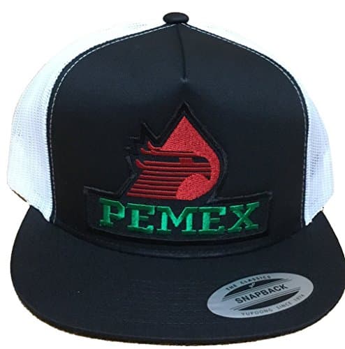 Pemex Hat Black White Mesh Snapback