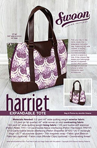 Swoon Harriet Expandable Tote Sewing Pattern