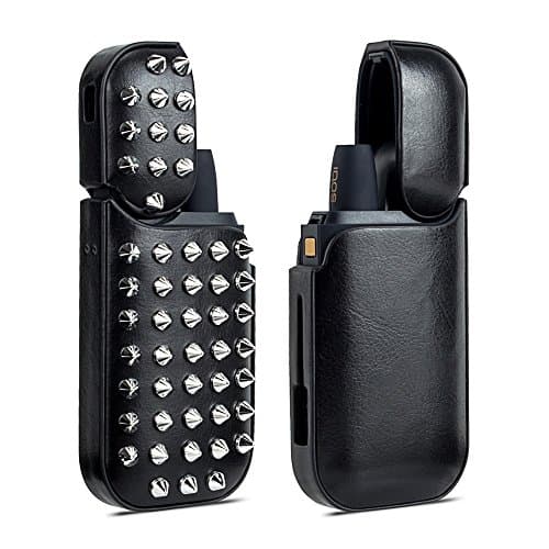 KAIDON Rivet Pattern PU leather PC Hard Materials Case Electronic Cigarette Case for IQOS 2.4 PLUS (Pattern 02)