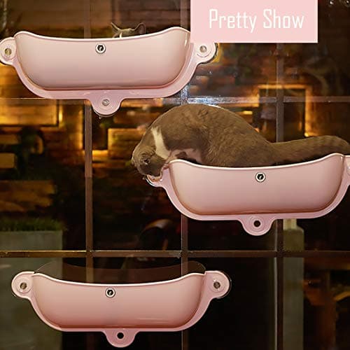 Zhyaj Cat Window Perch Cat Window Bed Cat Hammock Window Cat Window Hammock Pet Sunny Seat Cat Bed Window Cat Toy Cat Climbing Frame Sunbathing + Daydreaming 68 × 25CM Can Bear 15KG