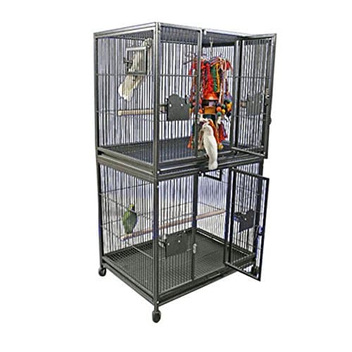 A&E Cage Co. Double Stack Breeder Cage, 40"X30", Platinum