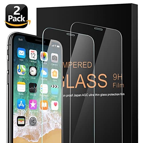 Eakase iPhone X Screen Protector, [2 Pack]Tempered Glass 2.5D Anti-Scratch HD Clear Screen Protector Film for Apple iPhone 10 5.8 Inch (Clear)