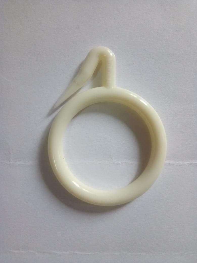 Almighty Multiples Super Heavy Plastic Curtains Hook Ring(Cream) (Pack of 75 pcs) for Door Curtains, Windows Curtains, Bathroom Curtains, and Other Multipurpose Curtains