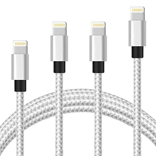 Lightning Cable, Capkit 4PACK 3FT 6FT 6FT 10FT Premium Nylon Braided 8Pin Cables Sync Lightning to USB Charger Compatible with iPhone iPhone X, 8, 8 Plus,7/ 7 Plus/6/6s/6 plus/6s plus/ 5s/5c,iPad more
