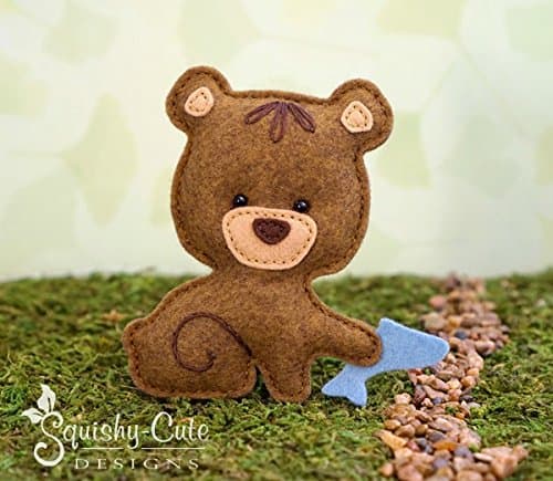 Bear Sewing Pattern - Woodland Stuffed Animal Felt Plushie Pattern & Tutorial