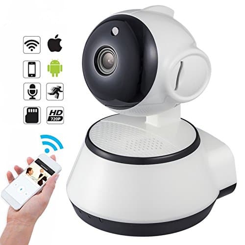 CCTV Smart 1.0MP IP WiFi Camera Wireless Network Camera Mini PTZ Smart Camera Security Camera Mention Detector Defender for family 720P HD Cctv Camera Build-in MIC/Speaker