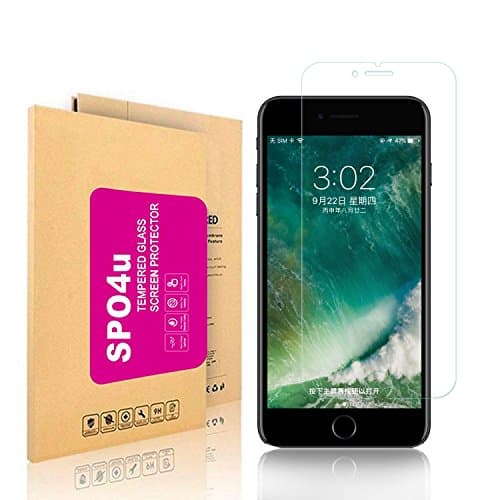 iPhone 7 Plus Screen Protector, SPO4u [2 Pack] Tempered Glass Screen Protector for Apple iPhone 7 Plus [3D Touch Compatible] 0.25mm Screen Protection 99% Touch Accurate.