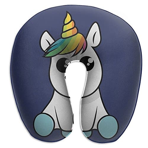 U Shape Travel Neck Pillow Soft U-Shape Memory Foam Travel Neck Pillow Neck Pillow For Travel Cool Unicorn Horse Colorful Hair U Neck Pillow Neck Pillow For Sleeping