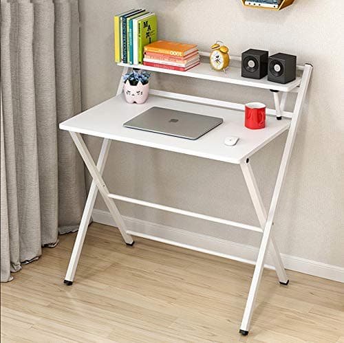 CMDDYY Desk, computer desk desktop simple folding table, study desk desk simple home student office multi-function small table,A