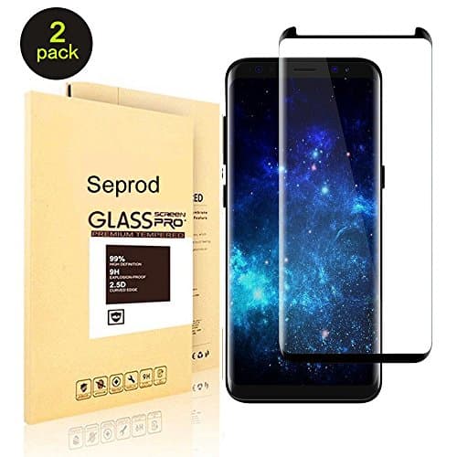 [2-Pack] Galaxy S8 plus Screen Protector,Seprod 3D Full Curved Edge Samsung S8 plus tempered glass [Black],HD Clear,Anti-Scratch, Glass Screen Protector for Samsung Galaxy S8 plus
