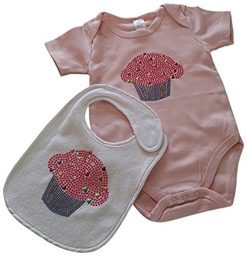 CUPCAKE ONESIES AND BIB SET