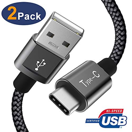 Marchpower Certified USB Type C Cable -2 Pack 6ft USB C Charging Cable - Nylon Braided Fast Charging C Cord - Samsung Galaxy S20 Note 10, LG V20, Google Pixel, Moto Z2 and Other USB C Charger
