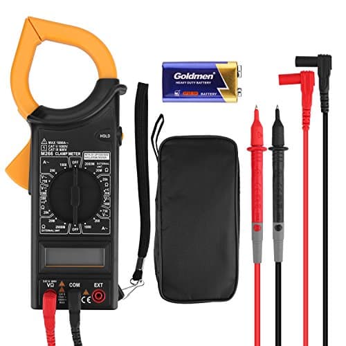 Digital Clamp Meter Multimeters, Auto-Ranging AC/DC voltmeter with Voltage, AC Current, Amp, Volt, Ohm, Diode and Resistance Test,overload protection Tester Meter,Powerjc