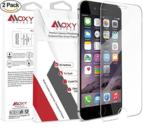 Two Pack - Apple IPhone 6 / 6s Plus Moxy Shield TEMPERED Ballistic Glass Armor Shatterproof 9H + Scratch Resistant + TruTouch Accuracy + Easy Alignment + Grade A Japanese Glass &amp; Clarity