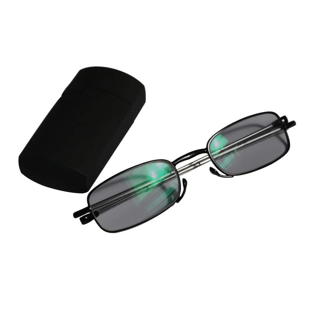 Transition Photochromic Folding Mini Pocket Reader Optical Myopia Hyperopia Reading Glasses +Rx -Rx with Case Foldable UV400 Sunglasses