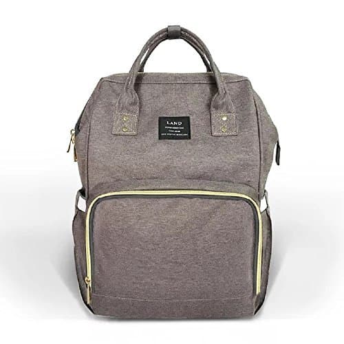 HaDlin Diaper Bags Backpack Multi-function Waterproof Nappy Bag for Large Capacity with Insulated Pockets (Gray)