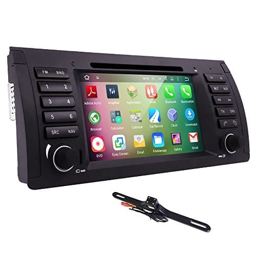 Ehotchpotch 7'' Double 2Din Quad Core 1024 600 Touchscreen Android 5.1 Car DVD GPS Navigation Player with WIFI/ RDS/ GPS/ Bluetooth/ DVD Car Stereo for BMW 5 Series X5 M5