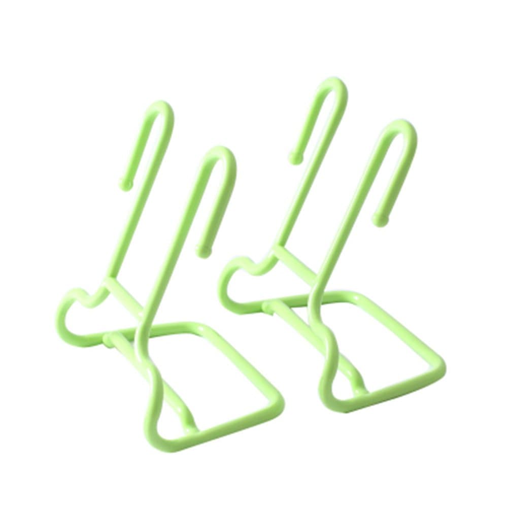 YingKu Multi-function Folding Hook Portable Air Shoe Rack Drying Shoe Hanger 2pcs (Green)