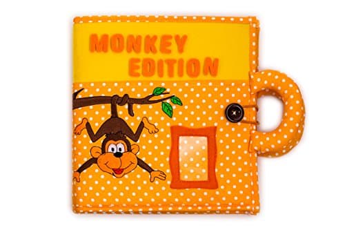 The creative child's quiet book MONKEY EDITION. Early learning, interactive activity quiet book for toddler development of fine motor skills, hand eye coordination.