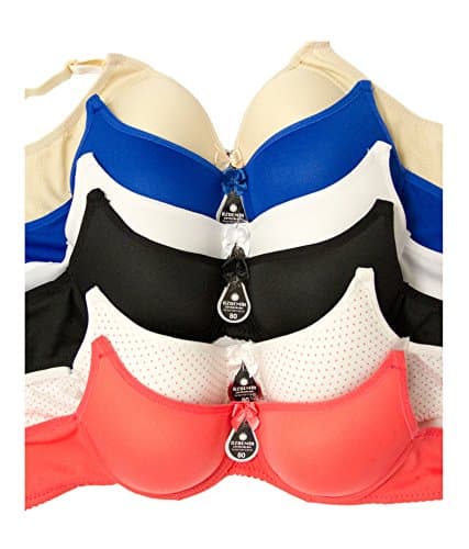 Doyenna - Soft Basic Plain with Pads Inside Bra (Packs of 6) - Various Styles