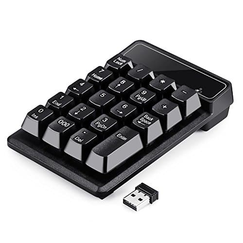 Ultra Compact Wireless Bluetooth Numeric Keypad/Keyboard 19 Key for Laptops, PC Computer, Macbook