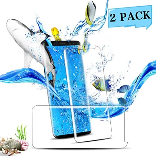 Pasnity Screen Protector for Galaxy S8 Plus, [2-Pack] Tempered Glass [Case Friendly] 3D Curved Edge Ultra Clear 9H Hardness, [HD] [No Bubbles] [Scratch] [Anti Fingerprint], Easy install
