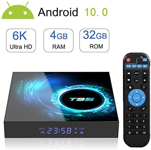 DNYKER Android 9.0 TV Box 4K Ultra HD Android Box Quad Core 5G WiFi 4K HDMI Micro SD Android OTT TV Box 2GBRAM/16GB ROM Optional