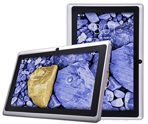 FunnPab 7 Inch Quad Core A33 Android 4.4.2 Bluetooth WiFi 1024X600 Dual Camera 8GB Tablet PC (White)