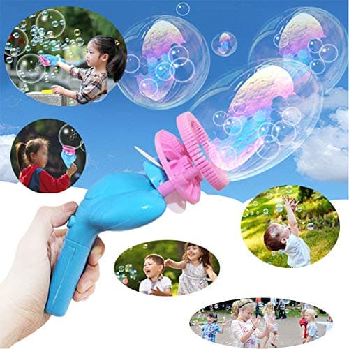 Lenfesh Bubble Maker Toy,Summer Funny Magic Bubble Blower Machine Bubble Maker Mini Fan Kids Outdoor Toys Random Color