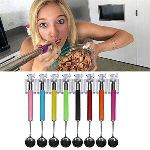 Portable Extendable Handheld Bluetooth Selfie Stick Spoon With Shutter Remote Monopod For Smartphone (Random: Color)