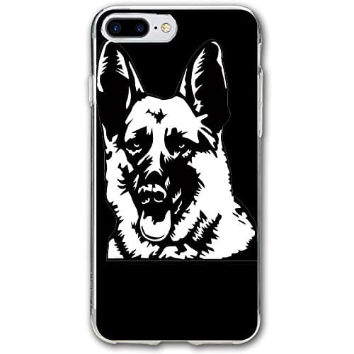 German Shepherd Head IPhone 7 Plus Case Texture Pattern Premium Hybrid Protective Clear Case