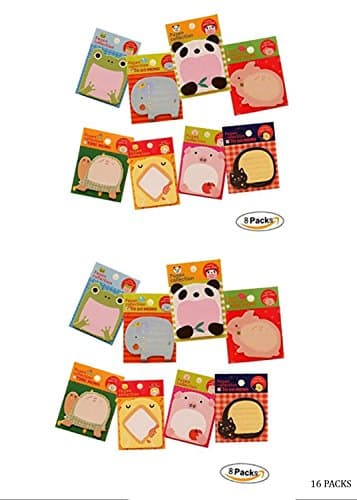 Sticky Note Creative Cute Animals Sticky Note Post-it Note Self-stick Note(16 Pack, 20 Sheets per Pack)