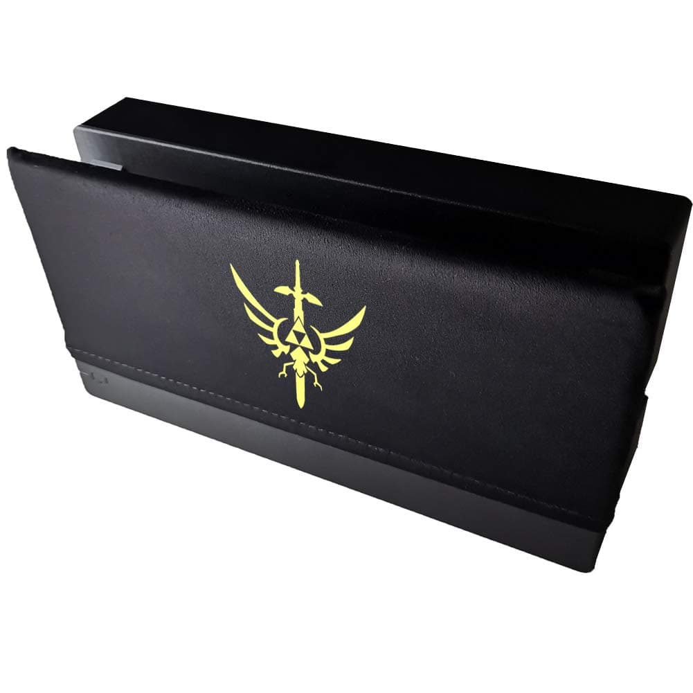 Jamont Switch Dock Sleeve Compatible with Nintendo Switch Dock Set, Switch Dock Socks Covers Switch HDMI Dock Station Skin, Switch Dock Cover Gift Anti Scratch Dust, Black / Golden