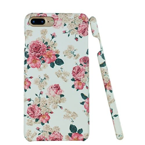 Paele:10154-7P iPhone 7 Plus Case, Case for iphone 8 plus, Red Rose Retro Floral Pattern Case for iPhone 7 Plus(5.5 inch),Floral 4