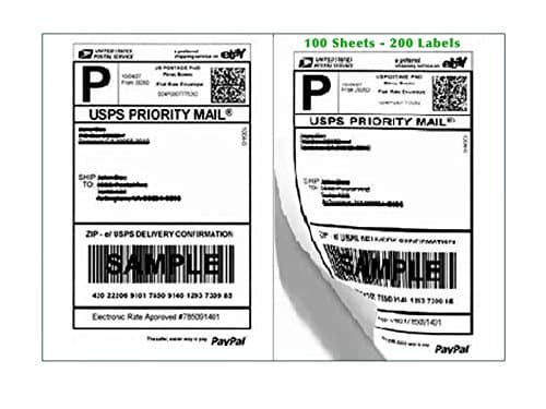 Self Adhesive Shipping Lablels 200 Count