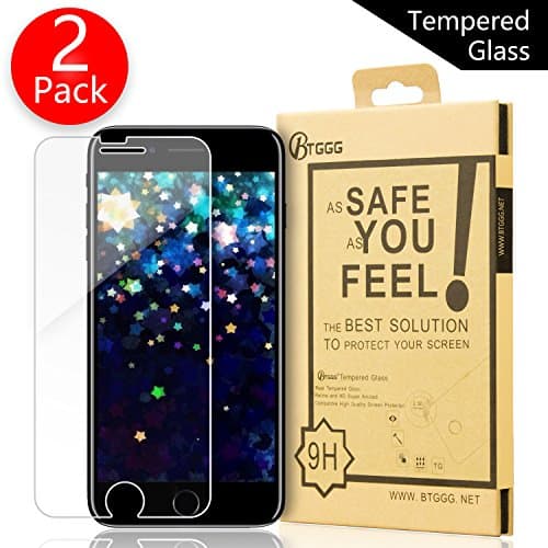 BTGGG iPhone 7 Plus Screen Protector, [2 pack] 0.2mm 2.5D [3D Touch Compatible] Tempered Glass Screen Protector for iphone 7 Plus [Bubble Free HD Easy Installation]