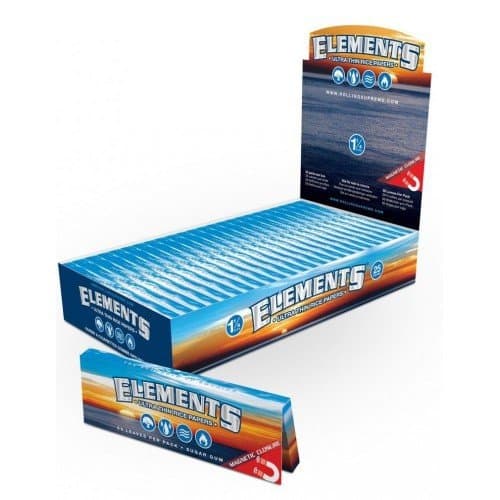 5 Booklets Elements Papers Ultra Thin Rice Rolling Papers with Free BB Sticker