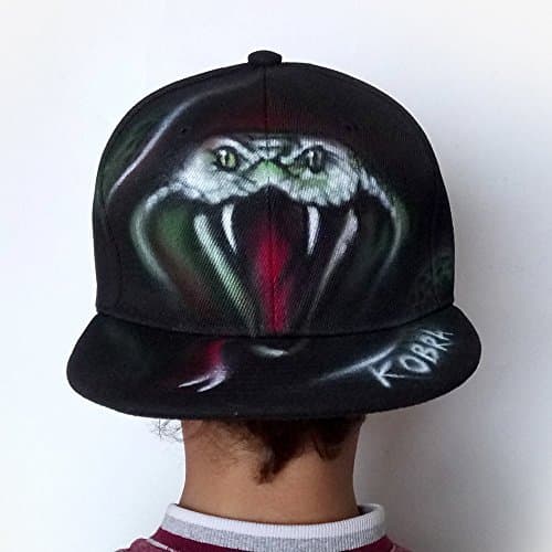 COBRA graffiti SNAPBACK CAP hat |Hat wit snake |Cobra attack |Painted Snapback hat |Custom airbrushed cap |Kids snapback cap |Birthday hat