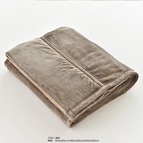Modern Minimalist style Solid Color Thickened Polyester Super soft Blankets-D 140x200cm(55x79inch)