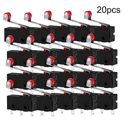 20pcs Limit Switch Roller Mini Micro Limit Switch CNC Router 3D Printer Lever Arm Switch KW12